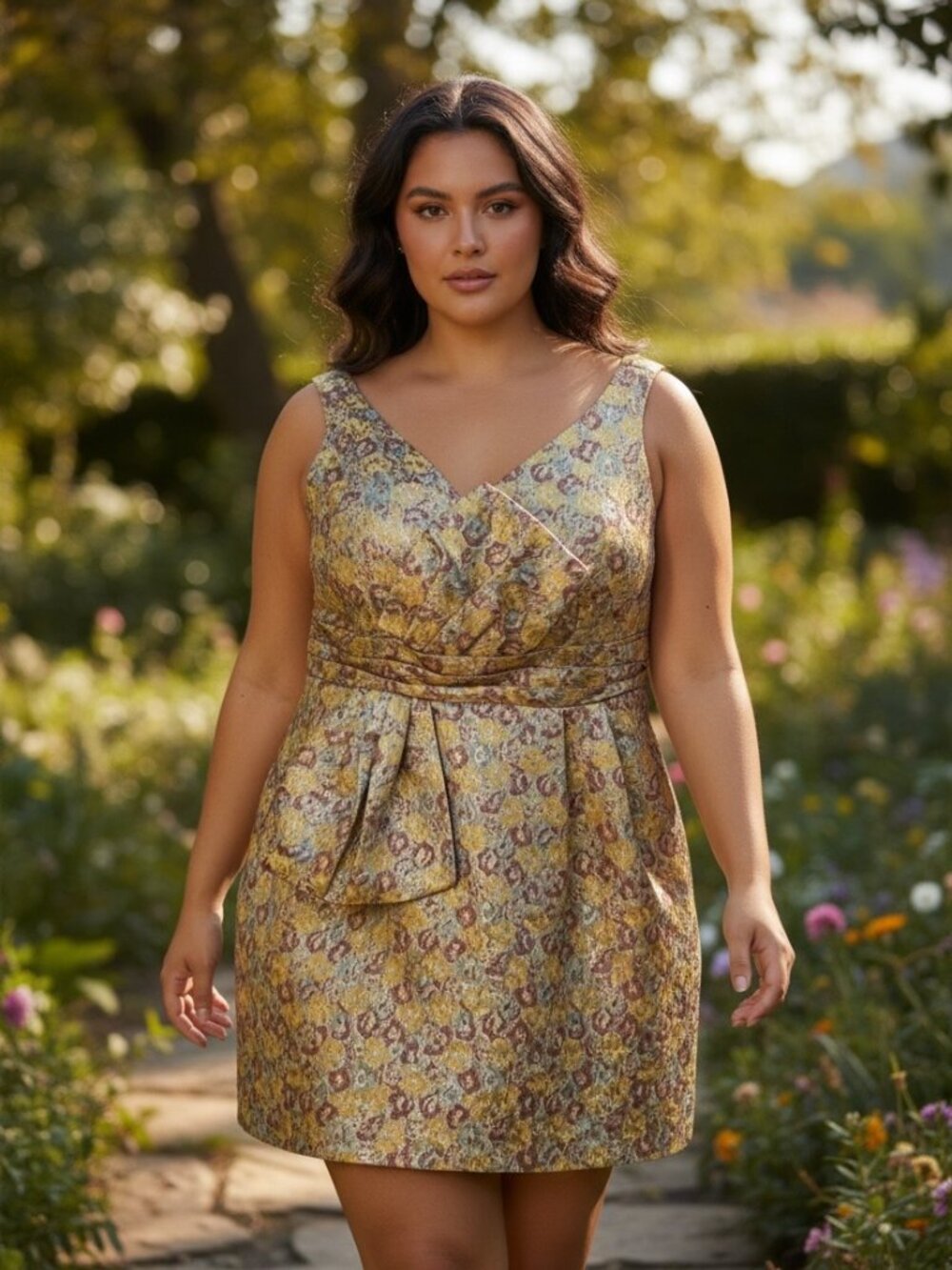 Zac Posen Target 20W Metallic Jacquard Floral Fit Flare Cocktail Dress NWT